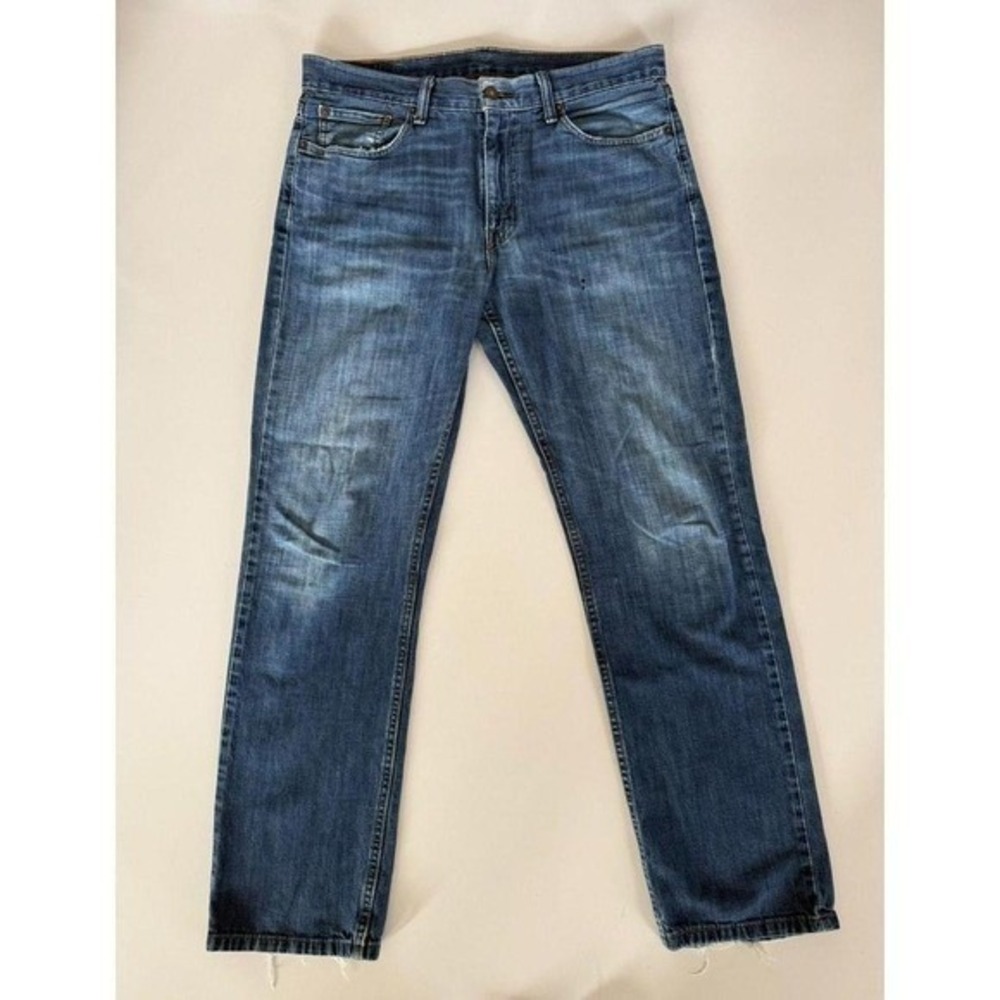 Levi's 514 Straight Fit Jeans 34x32 Blue Medium Wash Denim Mens 0011